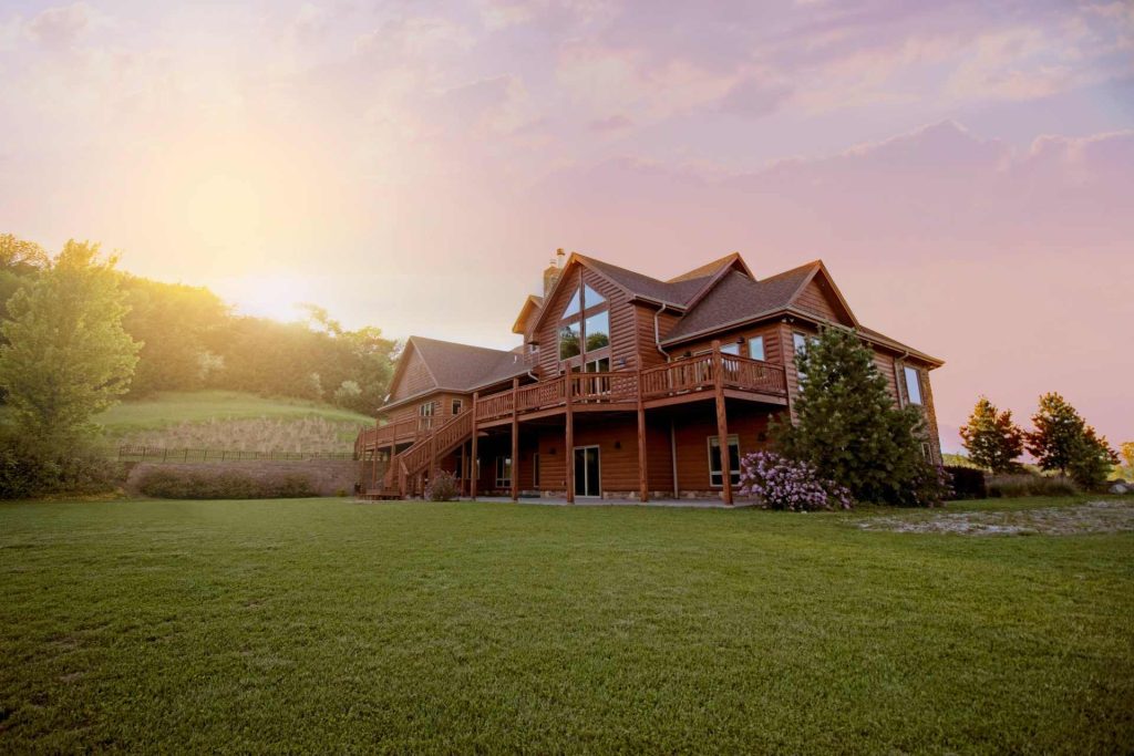 Haus in der Abendsonne